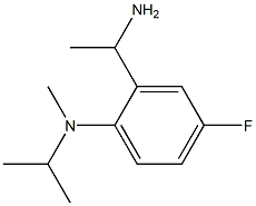 2-(1-aminoethyl)-4-fluoro-N-methyl-N-(propan-2-yl)aniline Struktur