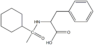 2-(1-cyclohexylacetamido)-3-phenylpropanoic acid Struktur