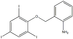 2-(2,4,6-triiodophenoxymethyl)aniline Struktur