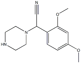 2-(2,4-dimethoxyphenyl)-2-(piperazin-1-yl)acetonitrile Struktur