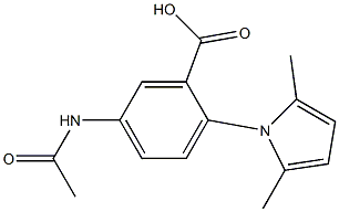 2-(2,5-dimethyl-1H-pyrrol-1-yl)-5-acetamidobenzoic acid Struktur