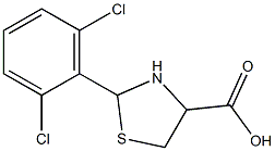 2-(2,6-dichlorophenyl)-1,3-thiazolidine-4-carboxylic acid Struktur