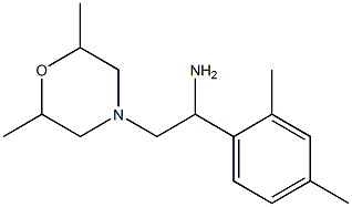 2-(2,6-dimethylmorpholin-4-yl)-1-(2,4-dimethylphenyl)ethanamine Struktur