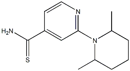 2-(2,6-dimethylpiperidin-1-yl)pyridine-4-carbothioamide Struktur