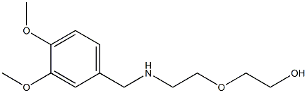 2-(2-{[(3,4-dimethoxyphenyl)methyl]amino}ethoxy)ethan-1-ol Struktur