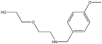 2-(2-{[(4-methoxyphenyl)methyl]amino}ethoxy)ethan-1-ol Struktur