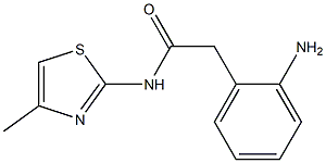 2-(2-aminophenyl)-N-(4-methyl-1,3-thiazol-2-yl)acetamide Struktur