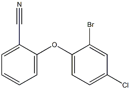 2-(2-bromo-4-chlorophenoxy)benzonitrile Struktur