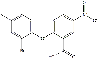 2-(2-bromo-4-methylphenoxy)-5-nitrobenzoic acid Struktur