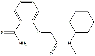 2-(2-carbamothioylphenoxy)-N-cyclohexyl-N-methylacetamide Struktur