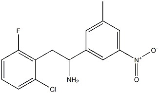 2-(2-chloro-6-fluorophenyl)-1-(3-methyl-5-nitrophenyl)ethan-1-amine Struktur