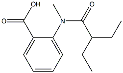 2-(2-ethyl-N-methylbutanamido)benzoic acid Struktur