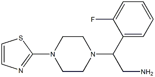 2-(2-fluorophenyl)-2-[4-(1,3-thiazol-2-yl)piperazin-1-yl]ethan-1-amine Struktur