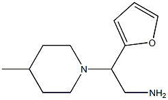 2-(2-furyl)-2-(4-methylpiperidin-1-yl)ethanamine Struktur