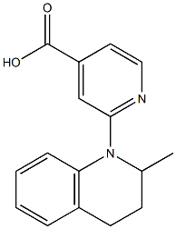 2-(2-methyl-1,2,3,4-tetrahydroquinolin-1-yl)pyridine-4-carboxylic acid Struktur