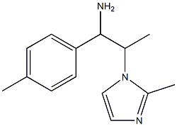 2-(2-methyl-1H-imidazol-1-yl)-1-(4-methylphenyl)propan-1-amine Struktur