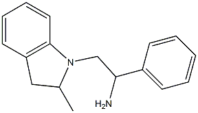 2-(2-methyl-2,3-dihydro-1H-indol-1-yl)-1-phenylethan-1-amine Struktur