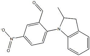 2-(2-methyl-2,3-dihydro-1H-indol-1-yl)-5-nitrobenzaldehyde Struktur