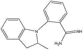 2-(2-methyl-2,3-dihydro-1H-indol-1-yl)benzene-1-carboximidamide Struktur