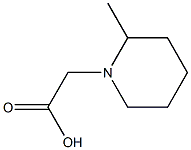 2-(2-methylpiperidin-1-yl)acetic acid Struktur