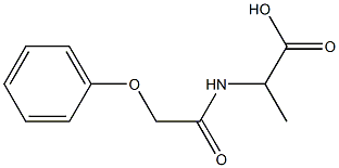 2-(2-phenoxyacetamido)propanoic acid Struktur