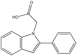 2-(2-phenyl-1H-indol-1-yl)acetic acid Struktur