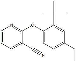 2-(2-tert-butyl-4-ethylphenoxy)pyridine-3-carbonitrile Struktur