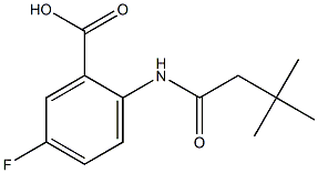 2-(3,3-dimethylbutanamido)-5-fluorobenzoic acid Struktur