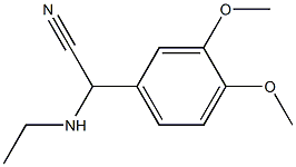 2-(3,4-dimethoxyphenyl)-2-(ethylamino)acetonitrile Struktur