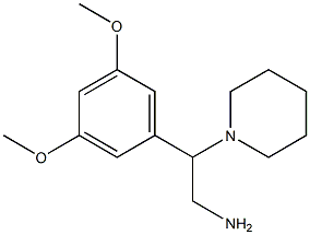 2-(3,5-dimethoxyphenyl)-2-(piperidin-1-yl)ethan-1-amine Struktur