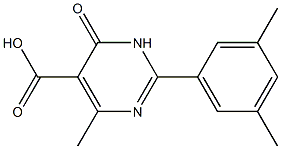 2-(3,5-dimethylphenyl)-4-methyl-6-oxo-1,6-dihydropyrimidine-5-carboxylic acid Struktur