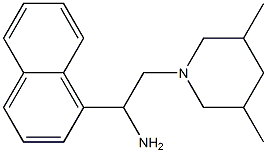 2-(3,5-dimethylpiperidin-1-yl)-1-(naphthalen-1-yl)ethan-1-amine Struktur