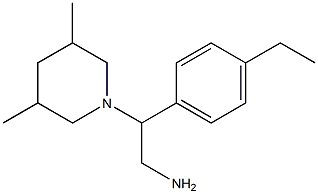 2-(3,5-dimethylpiperidin-1-yl)-2-(4-ethylphenyl)ethan-1-amine Struktur