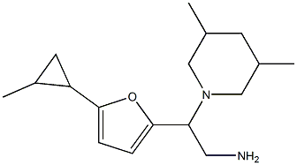 2-(3,5-dimethylpiperidin-1-yl)-2-[5-(2-methylcyclopropyl)furan-2-yl]ethan-1-amine Struktur