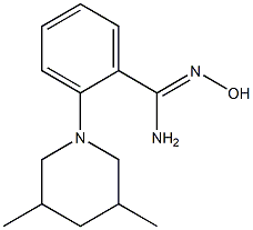 2-(3,5-dimethylpiperidin-1-yl)-N'-hydroxybenzene-1-carboximidamide Struktur