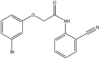 2-(3-bromophenoxy)-N-(2-cyanophenyl)acetamide Struktur