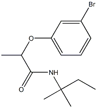 2-(3-bromophenoxy)-N-(2-methylbutan-2-yl)propanamide Struktur