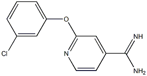 2-(3-chlorophenoxy)pyridine-4-carboximidamide Struktur