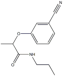 2-(3-cyanophenoxy)-N-propylpropanamide Struktur