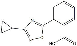 2-(3-cyclopropyl-1,2,4-oxadiazol-5-yl)benzoic acid Struktur