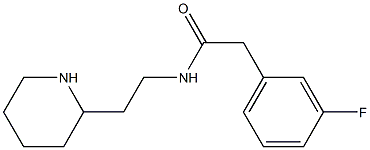 2-(3-fluorophenyl)-N-(2-piperidin-2-ylethyl)acetamide Struktur