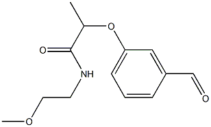 2-(3-formylphenoxy)-N-(2-methoxyethyl)propanamide Struktur