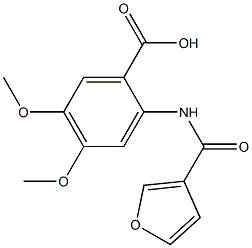 2-(3-furoylamino)-4,5-dimethoxybenzoic acid Struktur