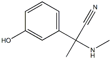 2-(3-hydroxyphenyl)-2-(methylamino)propanenitrile Struktur