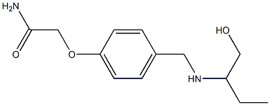 2-(4-{[(1-hydroxybutan-2-yl)amino]methyl}phenoxy)acetamide Struktur