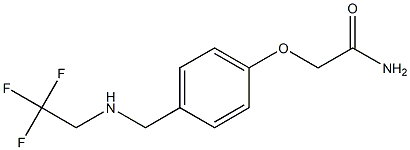 2-(4-{[(2,2,2-trifluoroethyl)amino]methyl}phenoxy)acetamide Struktur