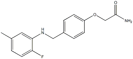 2-(4-{[(2-fluoro-5-methylphenyl)amino]methyl}phenoxy)acetamide Struktur