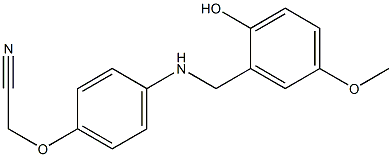 2-(4-{[(2-hydroxy-5-methoxyphenyl)methyl]amino}phenoxy)acetonitrile Struktur