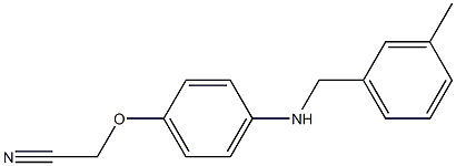 2-(4-{[(3-methylphenyl)methyl]amino}phenoxy)acetonitrile Struktur