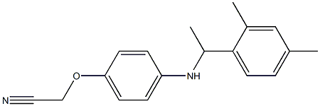 2-(4-{[1-(2,4-dimethylphenyl)ethyl]amino}phenoxy)acetonitrile Struktur